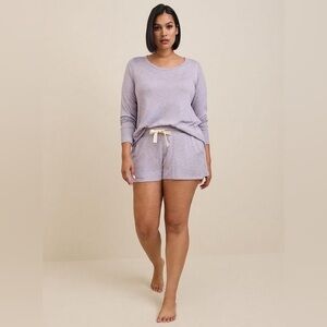 Torrid Light Weight Hacci Long Sleeve Lounge Tee